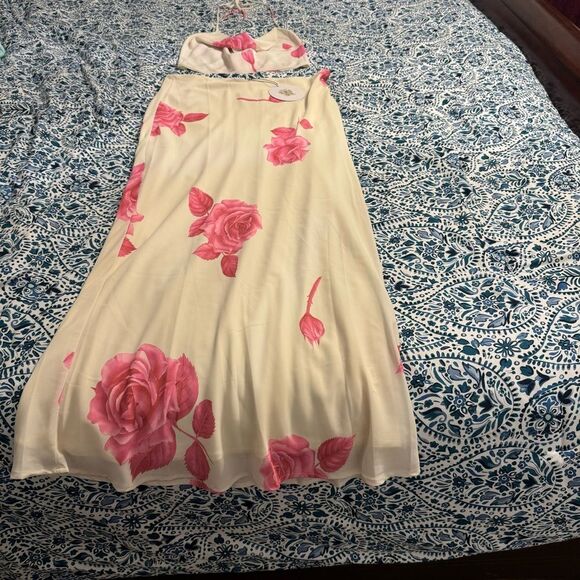 NWT Princess Polly Karalle Skirt Set Cream / Pink Size 12 - Picture 8 of 12